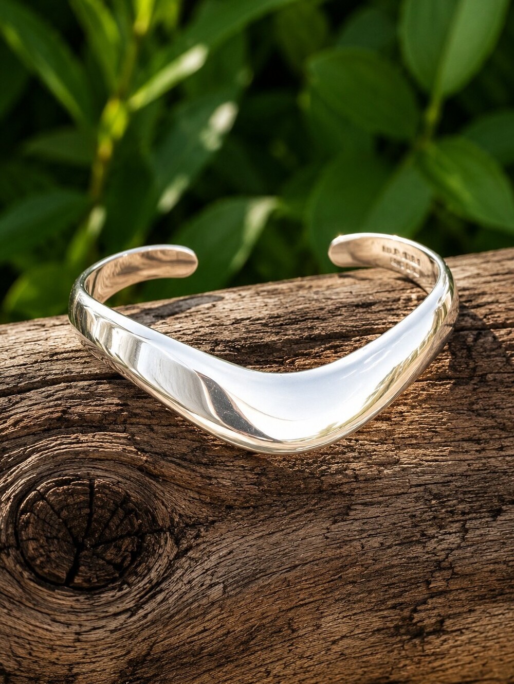 VINTAGE TAXCO MEXICAN 925 STERLING SILVER WAVE CUFF BRACELET SIGNED TF-19
